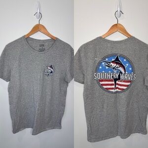 Croft & Barrow Southern Waves Gray Men's T-Shirt (M)